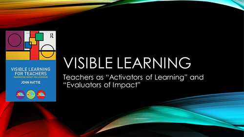 Visible Learning Part 1: Teachers as Activators of Learning