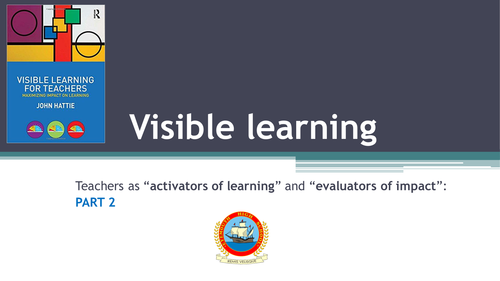 Visible Learning Part 2: Teachers as Evaluators of Impact