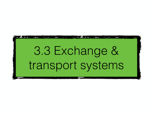 AQA 3.3 Exchange and Transport Systems - AS - Topic Revision Powerpoint