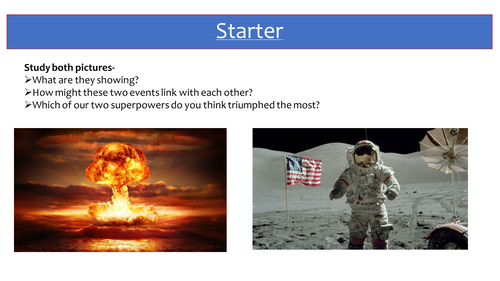 Arms Race and Space Race- full lesson, fully resourced
