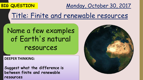 AQA new specification-Finite and Renewable resources-C12.1