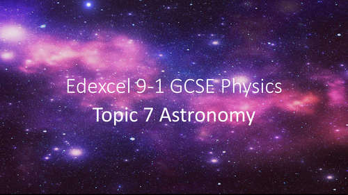 Edexcel Physics SP7a The Solar sytem