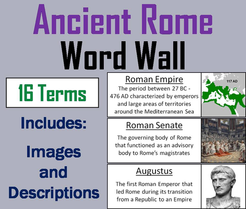 Ancient Rome Word Wall Cards