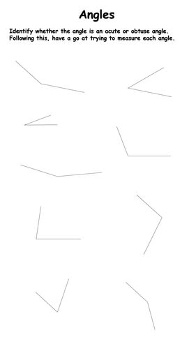 Angles worksheet grade 7