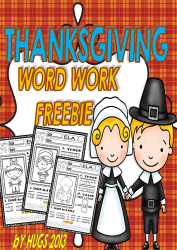 Thanksgiving Word Work Freebie for Little Kids