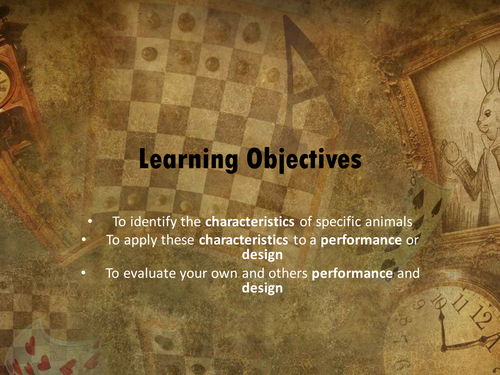 Alice in Wonderland Lesson 5- Assessment on performance or design