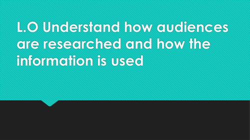 Audience Research Lesson