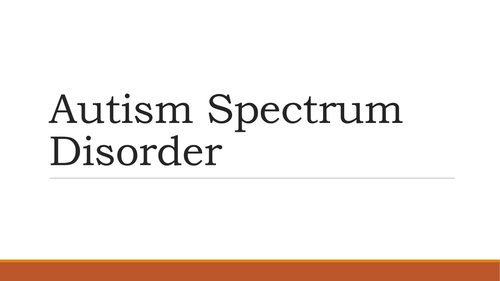 Autism CPD Presentation