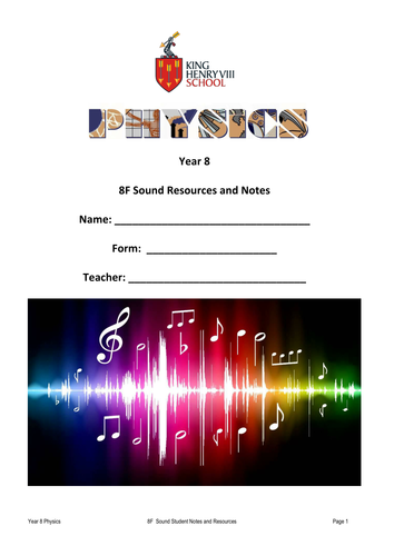 KS3 Physics: Sound Student's Notes and Resources