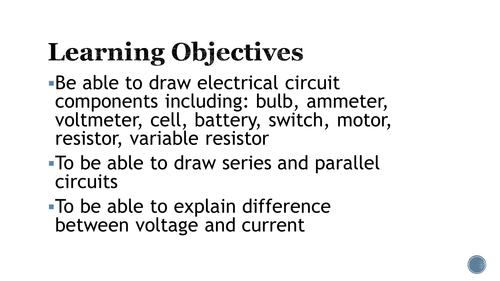 Electricity and circuits (Ks3)