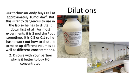 Calculating Dilution of Soutions