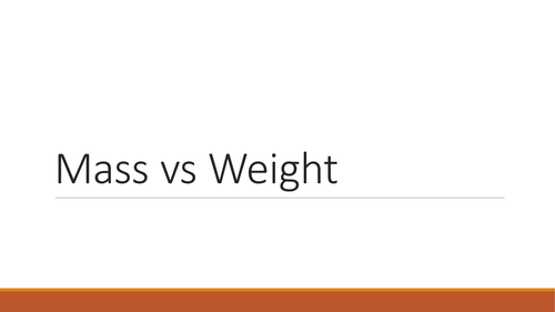 Mass vs Weight (Ks4)