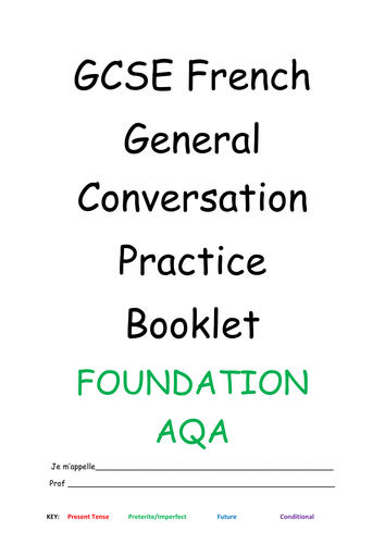 AQA GCSE French General Conversation Foundation