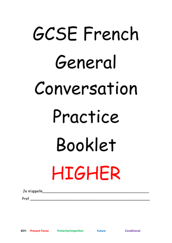 Edexcel GCSE French General Conversation HIGHER