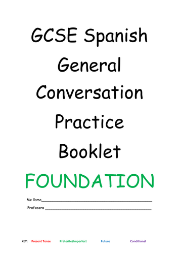 Edexcel GCSE Spanish General Conversation Foundation
