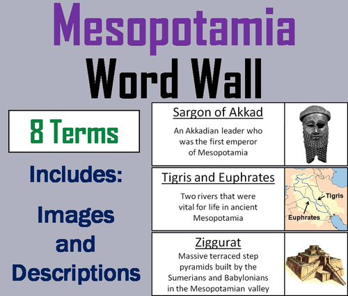 Ancient Mesopotamia Word Wall Cards
