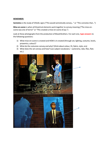 KS4: Drama: Writing a Live theatre Review of Blood Brothers