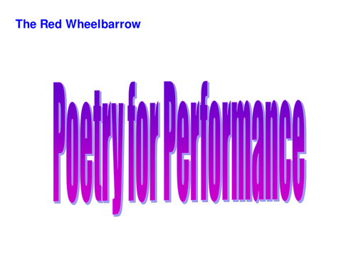 KS3: One-off Cross-Curricuar English/Drama Workshop on Performing An Abstract Poem