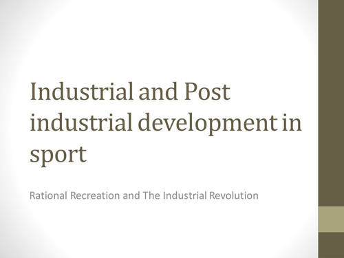 Industrial and post-industrial development of sport