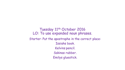 Expanded noun phrase ppt