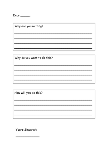 Persuasive Letter Template Teaching Resources