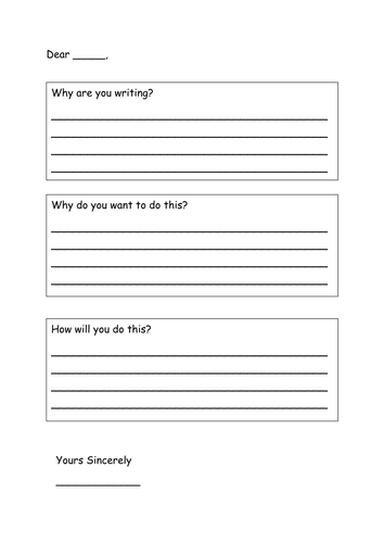 Persuasive Letter Template