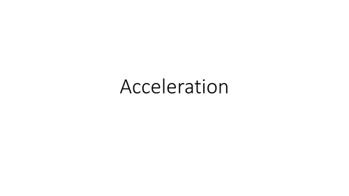 acceleration knowledge organiser