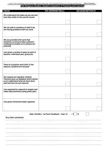 Student Voice Survey For Ks5 - 