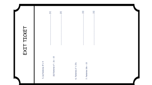 Factorising (Single and double bracket)