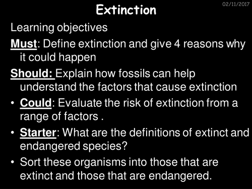 New GCSE Variation_ Lesson 4_B2 7.6_Extinction