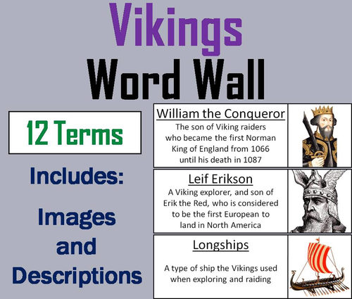 Vikings Word Wall Cards