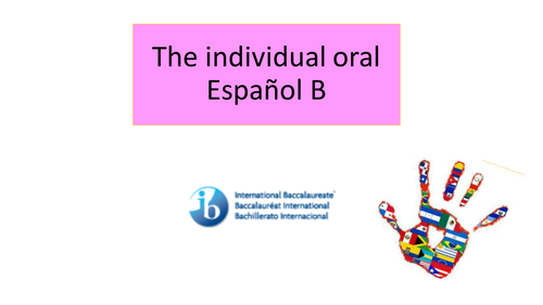 IB Spanish B- Individual oral