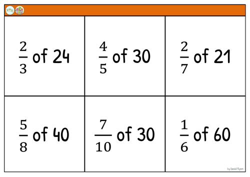 Fractions of amounts - Quiz and swap - Mastery