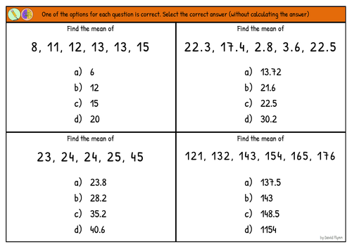 Which is the reasonable mean? - Mastery