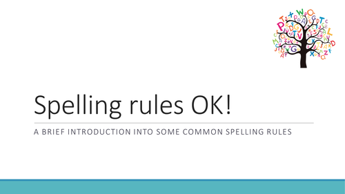 Spelling rules with spelling activity