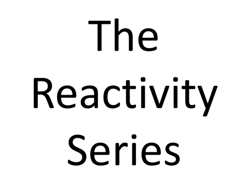Reactivity series hanging display