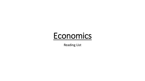 Economics Reading List