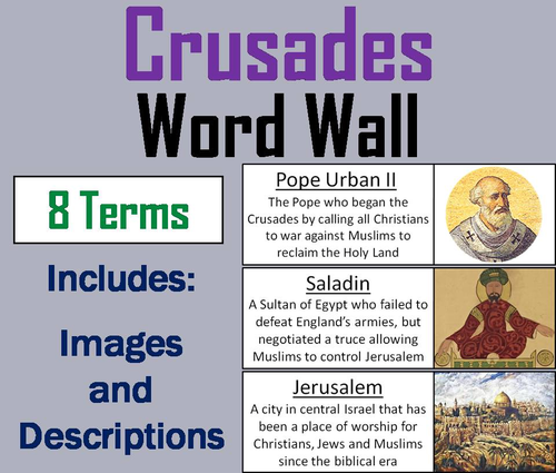 Crusades Word Wall Cards
