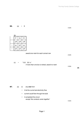 Electricity and Magnetism_Lessons 3 and 4 Potential difference and Series & paralllel circuits