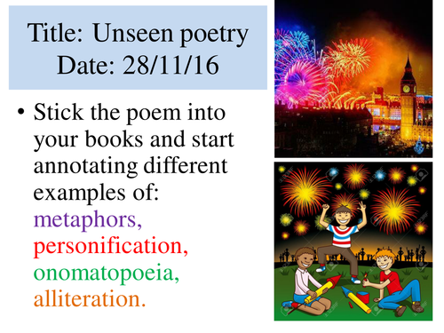 Annotate the fireworks poem