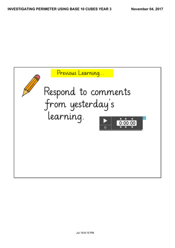 INVESTIGATING PERIMETER YEAR 3 LESSON WITH RESOURCES