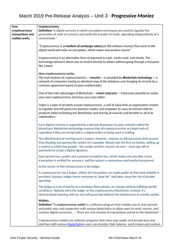 Cambridge Technicals 2016 L3 in IT Unit 3 May 19  Revision