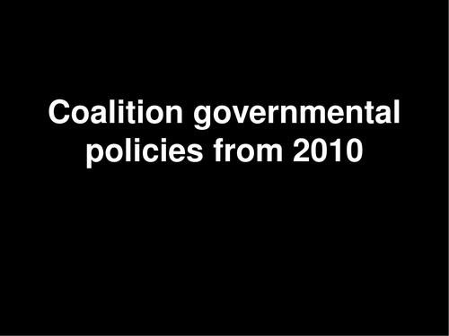 AQA A Level Sociology Education and the Coalition Lesson Seventeen