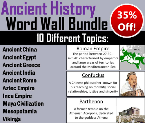 Ancient History Word Wall Bundle