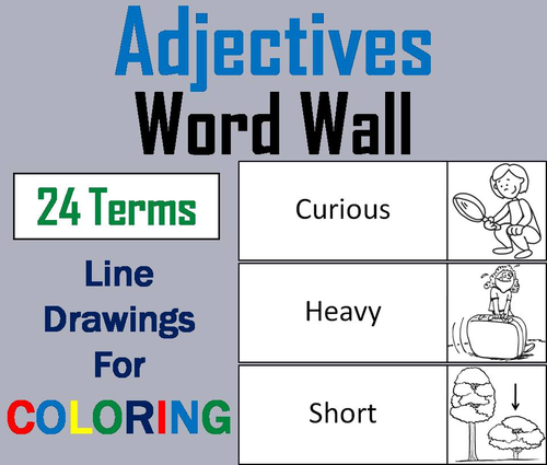 Adjectives Word Wall Cards