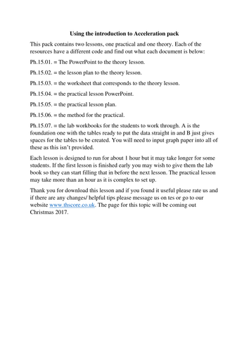 Introduction to Acceleration