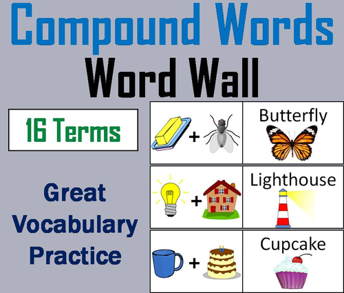 Compound Words Word Wall Cards