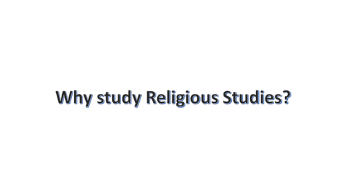 Why study Religious studies?