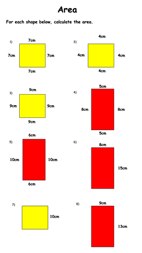 Area and Perimeter Worksheets