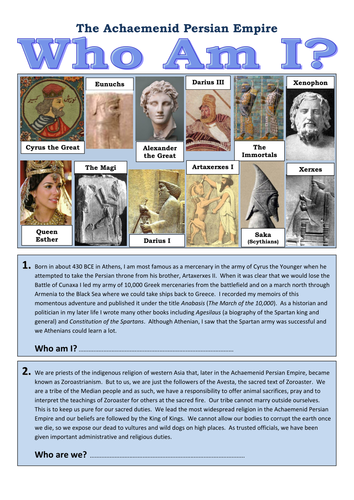 Who am I? The Achaemenid Persian Empire